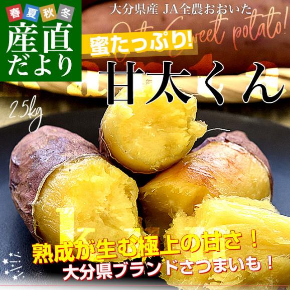 大分県産 JAおおいた 甘太くん Mサイズ 約2.5キロ（14本前後）送料無料 かんたくん サツマイモ 薩摩芋 甘藷 かんしょ 紅はるか べにはるか02