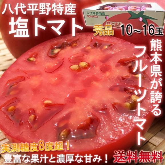 塩トマト 高糖度フルーツトマト 熊本県産 秀品 10～16玉入り 約1.4kg 贈答品 産地箱入り トマトの生産量日本一の熊本県特産トマト！02