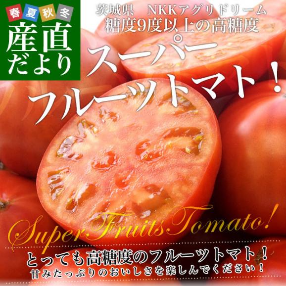 茨城県より産地直送 NKKアグリドリーム スーパーフルーツトマト 9度＋ A品 約1キロ（8玉から16玉）  送料無料 高糖度トマト NKKトマト02