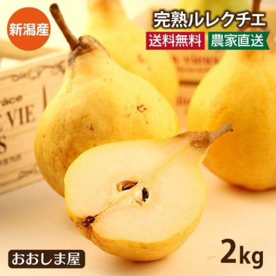 幻の洋梨 完熟 ルレクチエ 送料無料 2kg(5-7玉) 新潟産 家庭用 大小混合 ルレクチェ 農家直送 ＜出荷12月上旬から12月中旬まで＞ 果物 フルーツ フレッシュ果物屋 【0450608】