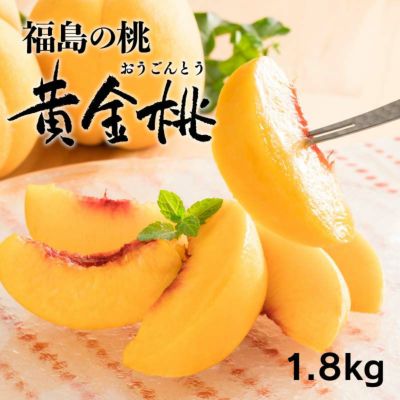 福島の桃 黄金桃 1.8kg（5玉から8玉） ＜送料無料・冷蔵便・クール代別途＞ 産地直送 農家直送 福島県産 果物 フルーツ 
