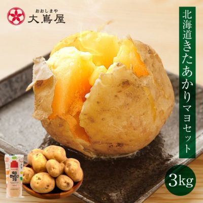 北海道ジャガイモ きたあかり 3kg 明太マヨセット 送料無料 ＜7月中旬より順次出荷＞ キタアカリ 北あかり いも 芋 じゃがいも 明太子マヨネーズ付き 農家直送 産地直送 