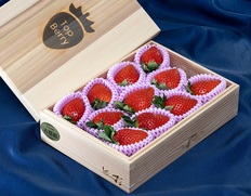 大粒『完熟 古都姫』奈良県産いちご 約350g（6〜12粒）吉野杉箱 ※冷蔵 トップベリー