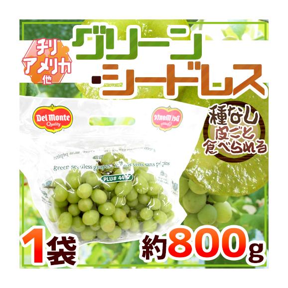 種なしぶどう ”グリーンシードレス” 1袋 約800g ちょっと訳あり チリ・アメリカ産他 青ぶどう【予約 入荷次第発送】 送料無料